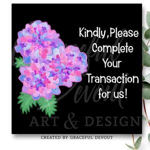 Kindly, Please Complete Your Transaction For Us. -2" Square Stickers [GD199-48]